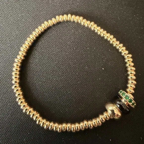 Roxanne Assoulin Gold Bracelet with Red, Black, and Turquoise Accents - Picture 2 of 5